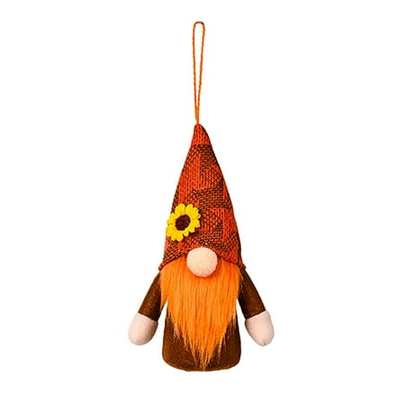 

Veki H Arvest Season Decoration Orange Hat Pendant Sunflower Hat With Lamp Pendant Christmas Ornament Bulbs