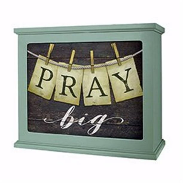 Carson Home Accents 190305 Light Box LargePray Big 9 x 10.75 x 4.5