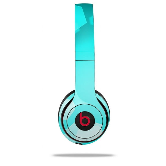 WraptorSkinz Skin Decal Wrap for Beats Solo 2 and Solo 3 Wireless headphones Bokeh Hex Neon Teal (BEATS NOT INCLUDED)