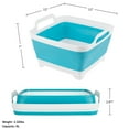 thumbnail image 2 of Wakeman Outdoors 9L Collapsible Wash Basin - Portable Sink with Drain, Blue, 2 of 10