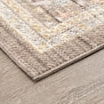 thumbnail image 4 of Crestwood Traditional Oriental 5x7 Brown and Aqua Polyester Indoor Area Rug, 5'3'' x 7', 4 of 6