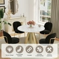 thumbnail image 5 of Boyel Living 5 Piece Modern Round Marble Countertop Dining Table Set (1 Table+4 Chairs)，Black, 5 of 6