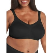 Playtex 18 Hour 4159 Active Breathable Comfort Wirefree Bra Black 44C Women's