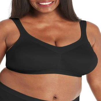 Playtex 18 Hour 4159 Active Breathable Comfort Wirefree Bra Black 38DD Women's