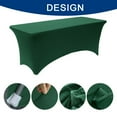 thumbnail image 3 of [6 pies] Funda para mesa de patio elástica rectangular, ajustada, lavable y resistente a las arrugas para eventos, bodas, banquetes y fiestas, 3 of 5
