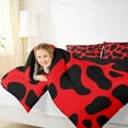 thumbnail image 4 of jejeloiu Kawaii Leopard Print Queen Comforter Set,Cartoon Cheetah Pattern Bedding Sets,Red Black Bedding Comforter Set For Adults,Ultra Soft Home Decor Reversible,3-Piece, 4 of 8