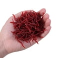 thumbnail image 2 of 100PK Fishing Lures, Soft Worm Shaped Bait, 4in Red Worm Soft Lure for Freshwater Fishing Bass Trout Crappie - Walmart.com Image, 2 of 3