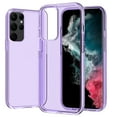 thumbnail image 5 of For Samsung Galaxy A14 5G Transparent Shock Absorption Thick TPU Rubber Gel Ultra Thick 3mm Hybrid Protective Slim Back Cover ,Xpm Phone Case [ Purple ], 5 of 6