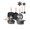 Black, variant on 19 Piece Pots and Pans Set, Granite Nonstick Cookware, Induction Compatible, Kitchen RV Cooking Set with Lids & Protectors, Black