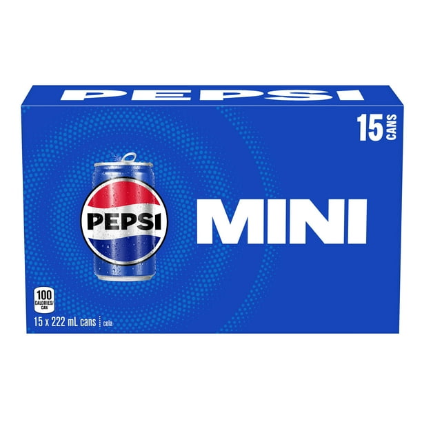 Boisson gazeuse Pepsi, 222 mL, 15 canettes 15x222mL