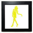 thumbnail image 1 of Outline Slim Beauty Woman Black Square Frame Picture Wall Tabletop, 1 of 3