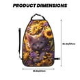 thumbnail image 2 of Naloa Sunshine Cute Cat Sunflower 2Pcs Anti-Kick Back Seat Cover Kick Mat, Car Seat Protector with 3 Storage Pockets, 2 of 8