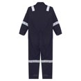 thumbnail image 6 of MSemis Men's 100% Cotton Work Overalls Reflective Strips Jumpsuit Dustproof Dungarees Coveralls Navy Blue 5XL/195, 6 of 7