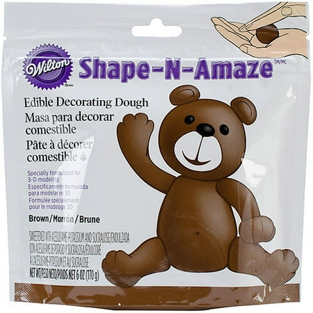Wilton Shape N Amaze Edible Cake Decorating Dough Brown 6 Oz 707