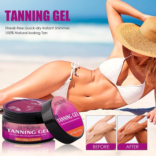 Gel de bronceado intenso, bronceador solar marrón brillante, autobronceador, belleza, baño de sol, bronceado, acelerador, crema corporal, cuidado Natural potente Fivean unisex