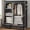 Black, variant on BAOKALER Portable Closet Organizers and Storage with 3 Drawers and 4 Side Pockets, 16mm Metal Tube Frame Clothes Rack Shelves for Bedroom, Living Room, Closet, Garage, Dorm, Black
