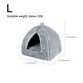 thumbnail image 3 of AuroraX Fluffy Cat Bed Cute Self Warming Cave Warm Cat Bed Anti-Slip Cozy Warm Soft Plush House for Indoor Cats Kittens and Small Dogs(Gray), 3 of 9