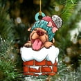 thumbnail image 1 of Xihbxyly Colgante de Coche con Forma de Perro, Adorno Navideño de Acrílico, Decoración Festiva para Retrovisor, Adorno Único para Árbol, Bonito Ambiente Navideño, Uso Versátil, Regalo Familiar, Tamañ, 1 of 3