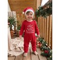 thumbnail image 6 of RUINIXCW Baby Christmas Romper Letter Embroidery Long Sleeve Jumpsuit with Hat, 6 of 8