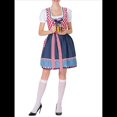 thumbnail image 2 of Disfraz de Oktoberfest Alemán para Mujer, Estilo Dirndl, para Adultos, para de Cerveza Tradicional, Disfraz de Sirvienta. Azul Marino XL, 2 of 7