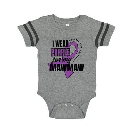 

Inktastic Chronic Pain I Wear Purple For My Mawmaw Gift Baby Boy or Baby Girl Bodysuit