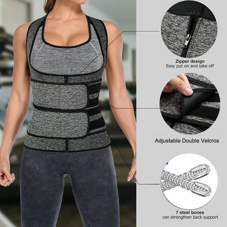 Fashion Double Compression Women Waist Trainer/slimming Belt Grey