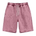 thumbnail image 6 of JoveMarine Men's Casual Summer Shorts, Versatile Solid Color Shorts for Daily Work and Beach, Lightweight Breathable Elastic Waist Shorts Pink L, 6 of 6