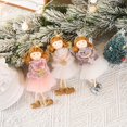 thumbnail image 4 of Gibobby Diadema de Navidad, adornos colgantes de Ángel de peluche, colgante de Navidad, decoración de Navidad para el, decoración de fiesta de cumpleaños para niña(Gris), 4 of 5