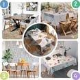 thumbnail image 5 of Brown Mushroom Flower Light Pattern Rectangle Tablecloth 60"x120",Waterproof Polyester Rectangle Table Cloth, Wipeable Spillproof Polyester Tablecloth for Dining, Camping, Indoor and Outdoor, 5 of 6