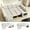 Beige, variant on 102" Chenille U-Shaped Sectional Sofa Bed with Hidden Storage, Modular Pull Out Couch with LED Light & Side Table, Green