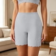 thumbnail image 2 of OIOLOYJM Women's High Waisted Slip Shorts Anti Chafing Cooling Under Dress Shorts Lace Edge Casual Ultra Stretch Yoga Safety Shorts Light Gray, 2 of 5