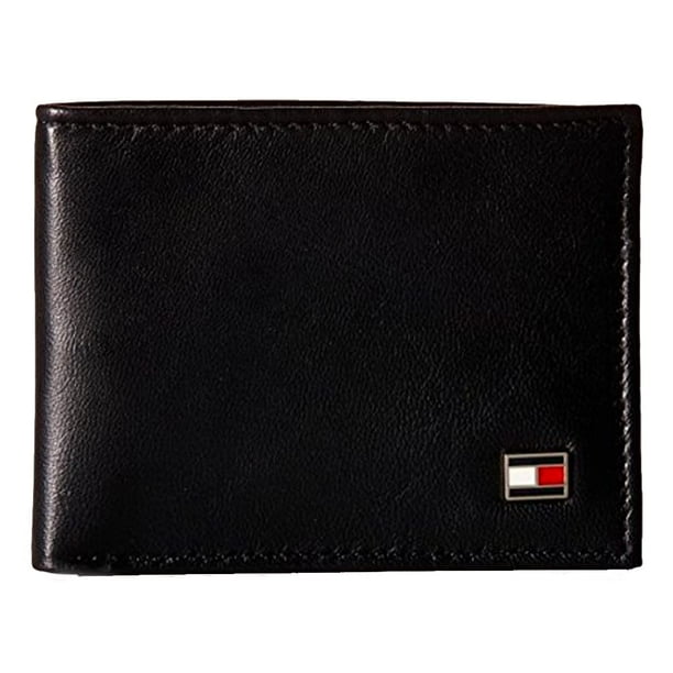 Cartera Tommy Hilfiger de piel plegable con tecnología RFID para hombre