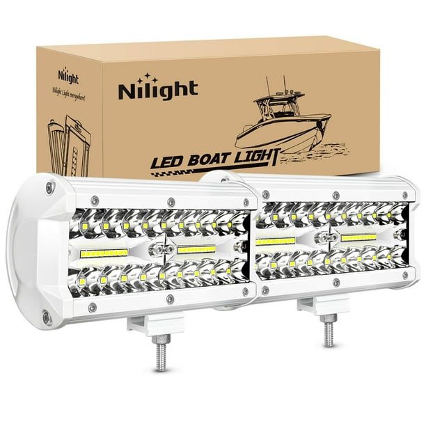 Cápsulas de luz LED Nilight Marine Navigation de 6.5 pulgadas, 2 unidades