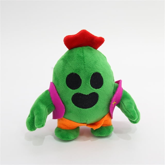 Brawl Stars Plush Dolls, 9.8" Game Figure Stuffed Plushies,Spike Plush Toys for Boys Girls Fans Birthday (F)