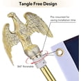 thumbnail image 5 of 2 Pack 8FT Telescoping Indoor Flag Pole Kit Eagle Topper Aluminum Sliver Pole with 3x5Ft Embroidered Stars US Flag & Base Stand, 5 of 18