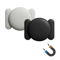 YUNOVA 2 Pack Magnetic Airtag Holder Case with Strong Magnet, Waterproof Silicone Cover for Apple AirTag, Hidden GPS Tracker Mount for Car, Bike, Motorcycle, Luggage, Metal Surfaces