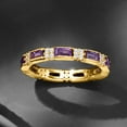 thumbnail image 5 of Ross-Simons 1.20 ct. t.w. Amethyst and .40 ct. t.w. White Zircon Eternity Band in 18kt Gold Over Sterling, Women's, Adult, 5 of 6