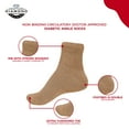 thumbnail image 6 of Diabetic Ankle Socks, Non-Binding Circulatory Cushion Cotton Quarter Socks for Men’s Women’s (Khaki - 12 Pairs, Socks Size 9-11, Fit Women's Shoe Size 5-10), 6 of 6