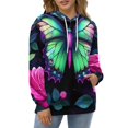 thumbnail image 4 of Dreamy Purple Butterfly Pattern (10)-2 Men's Women New Sweatshirt Hoodie Men's Plus Size Sweatshirt Hooded Sweatshirt 3d Printed Street Men's Cloth, 4 of 6