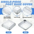 thumbnail image 3 of 40Pack Post Base Cover, 2.5x2.5 Metal Integral Style Post Skirt Porch Column Wrap(1x1), 3 of 6