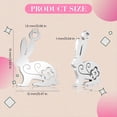 thumbnail image 5 of 20 Piezas de Dijes de Conejo de Acero Inoxidable, Colgantes de Conejito de Pascua con Flor Hueca, Dijes de Metal de Animales Pequeños, Plata, 5 of 5