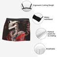 thumbnail image 3 of Pofeuu Geisha Skeleton With Flowers Print Men’s Boxer Briefs, Moisture-Wicking Underwear, Regular,Trunk-Small, 3 of 5