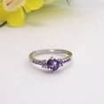 thumbnail image 5 of Opolski Luxury Women Faux Amethyst Inlaid Finger Ring Wedding Engagement Jewelry Gift, 5 of 7