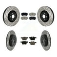 thumbnail image 1 of Transit Auto Kit de Rotors de Frein à Disque Percé Enduit avant Arrière et Tampons en Céramique pour Voiture 2016-2019 Land Rover Range Evoque avec Rotor de 349mm de Diamètre KDC-101295, 1 of 11