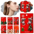 thumbnail image 2 of Wartleves Nuevos pendientes de árbol de Navidad de peluche de moda para mujer, lindas campanas de Papá Noel para vacaciones K0a2, nuevo pendiente de Navidad Je Drop, 2 of 6