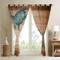 thumbnail image 4 of Erosebridal Ocean Animal Curtains & Drapes Sea Turtle Blackout Curtains, Wild Animals Curtains Brown Old Barn Door Black Out Curtains, Coastal Beach Window Drapes Rustic Lodge Cabin Farmhouse Decor, 4 of 6