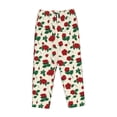 thumbnail image 4 of Naloa Rose Flowers Print Women’s Ultra-Soft Comfy Pajama Lounge Pants with Pockets & Drawstring, 4 of 8