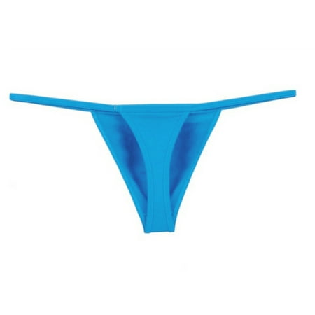 

wendunide underwear women Open Back Mens Underpants Low Waist Briefs G-string Thong Underwear Blue XXL