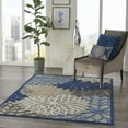 thumbnail image 3 of 6â€™ x 9â€™ Blue Large Floral Indoor Outdoor Area Rug, 3 of 7