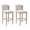 Beige - Linen - 30", variant on Guyou Modern Tufted Bar Stool Set of 2, 26" Counter Height Bar Stool with Back and Nailhead Trim, Linen Upholstered Solid Wood Kitchen Island Chair Barstools for Bar Restaurant Cafe Dining Room, Beige